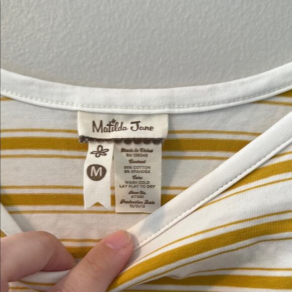 Matilda Jane White and Yellow Striped Blouse - Picture 2 of 5